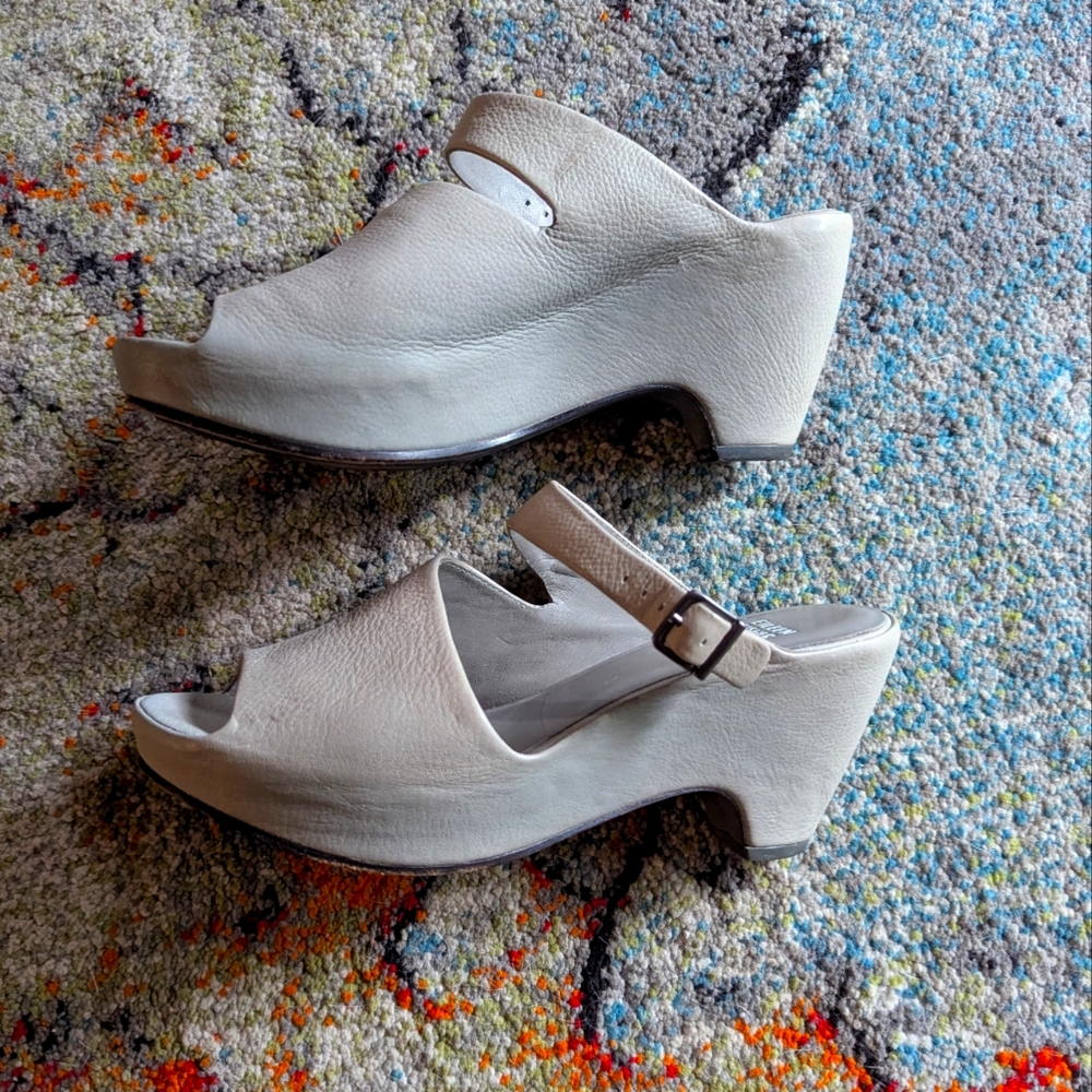 Eileen Fisher Gray Slides Wedges
